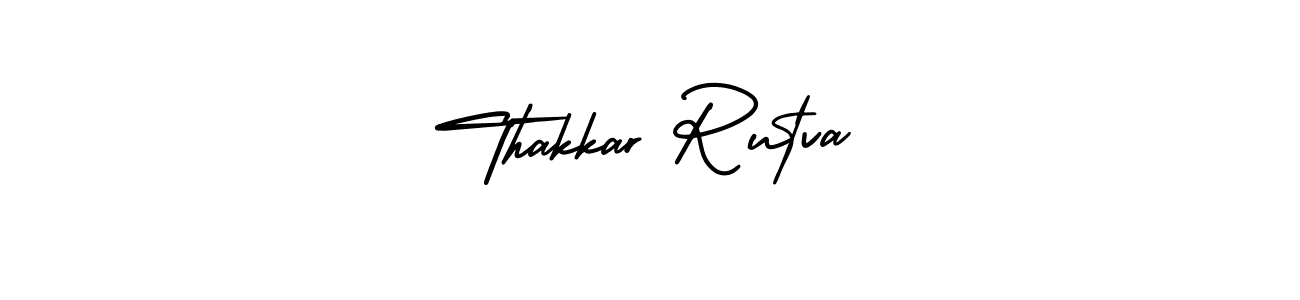 Use a signature maker to create a handwritten signature online. With this signature software, you can design (AmerikaSignatureDemo-Regular) your own signature for name Thakkar Rutva. Thakkar Rutva signature style 3 images and pictures png