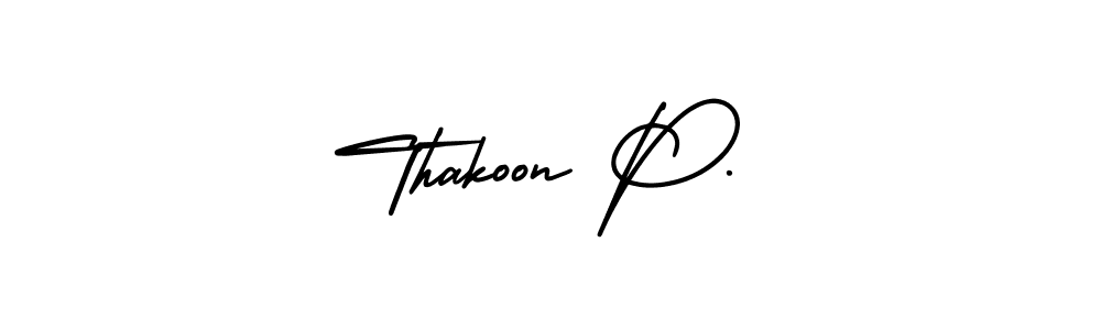 How to make Thakoon P. signature? AmerikaSignatureDemo-Regular is a professional autograph style. Create handwritten signature for Thakoon P. name. Thakoon P. signature style 3 images and pictures png