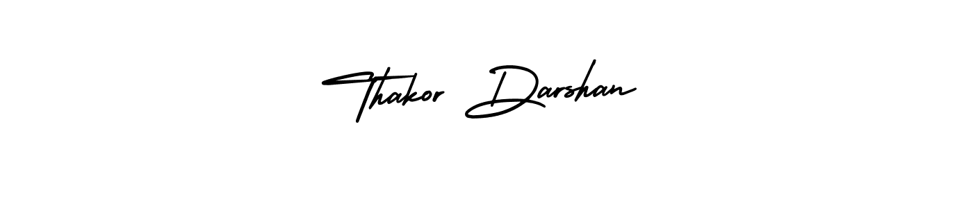 Similarly AmerikaSignatureDemo-Regular is the best handwritten signature design. Signature creator online .You can use it as an online autograph creator for name Thakor Darshan. Thakor Darshan signature style 3 images and pictures png