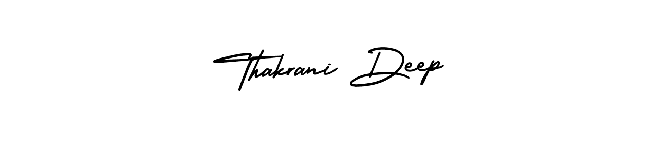 Thakrani Deep stylish signature style. Best Handwritten Sign (AmerikaSignatureDemo-Regular) for my name. Handwritten Signature Collection Ideas for my name Thakrani Deep. Thakrani Deep signature style 3 images and pictures png