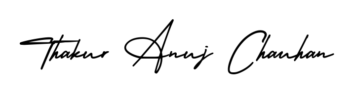 Personalize your online presence with Thakur Anuj Chauhan signature rendered in elegant AmerikaSignatureDemo-Regular font. Great for website footers and blogs. Thakur Anuj Chauhan signature style 3 images and pictures png