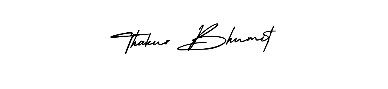 Make a beautiful signature design for name Thakur Bhumit. With this signature (AmerikaSignatureDemo-Regular) style, you can create a handwritten signature for free. Thakur Bhumit signature style 3 images and pictures png