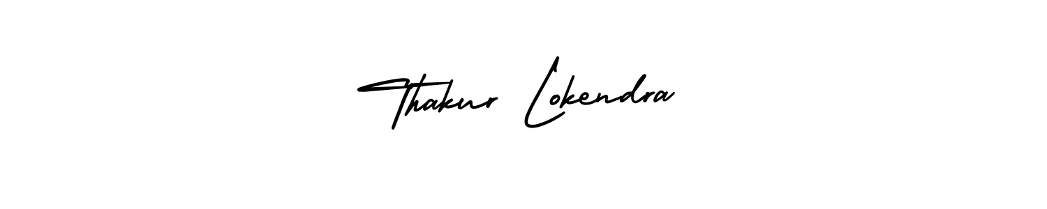 How to make Thakur Lokendra signature? AmerikaSignatureDemo-Regular is a professional autograph style. Create handwritten signature for Thakur Lokendra name. Thakur Lokendra signature style 3 images and pictures png