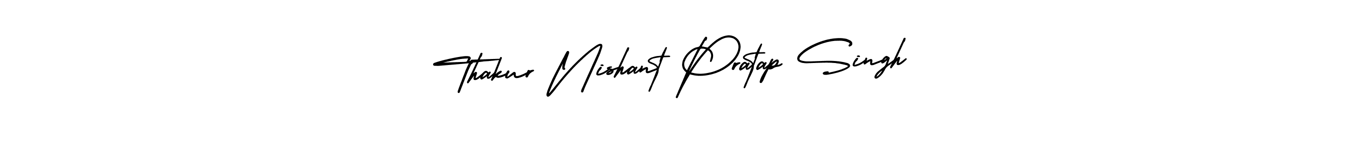 Use a signature maker to create a handwritten signature online. With this signature software, you can design (AmerikaSignatureDemo-Regular) your own signature for name Thakur Nishant Pratap Singh. Thakur Nishant Pratap Singh signature style 3 images and pictures png