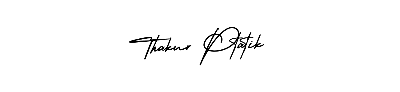 Make a short Thakur Ptatik signature style. Manage your documents anywhere anytime using AmerikaSignatureDemo-Regular. Create and add eSignatures, submit forms, share and send files easily. Thakur Ptatik signature style 3 images and pictures png