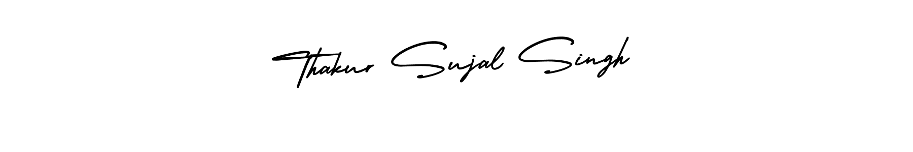 How to Draw Thakur Sujal Singh signature style? AmerikaSignatureDemo-Regular is a latest design signature styles for name Thakur Sujal Singh. Thakur Sujal Singh signature style 3 images and pictures png