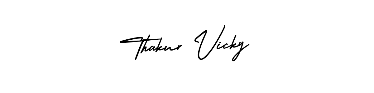 Similarly AmerikaSignatureDemo-Regular is the best handwritten signature design. Signature creator online .You can use it as an online autograph creator for name Thakur Vicky. Thakur Vicky signature style 3 images and pictures png