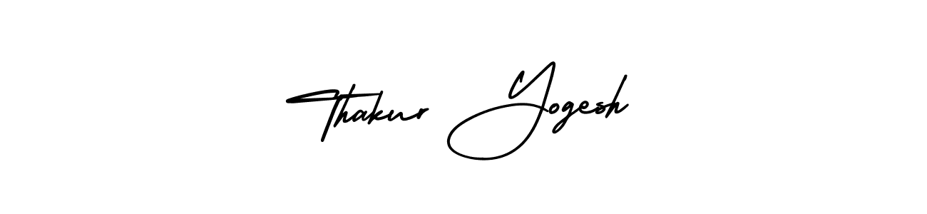 Similarly AmerikaSignatureDemo-Regular is the best handwritten signature design. Signature creator online .You can use it as an online autograph creator for name Thakur Yogesh. Thakur Yogesh signature style 3 images and pictures png