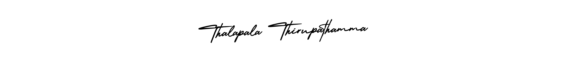 It looks lik you need a new signature style for name Thalapala Thirupathamma. Design unique handwritten (AmerikaSignatureDemo-Regular) signature with our free signature maker in just a few clicks. Thalapala Thirupathamma signature style 3 images and pictures png