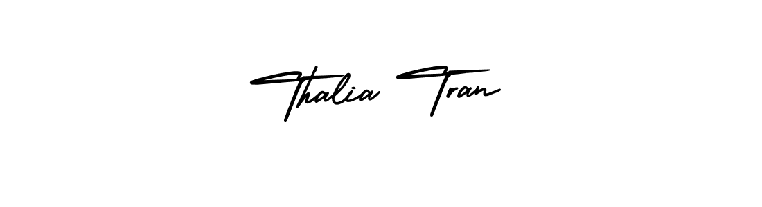 Design your own signature with our free online signature maker. With this signature software, you can create a handwritten (AmerikaSignatureDemo-Regular) signature for name Thalia Tran. Thalia Tran signature style 3 images and pictures png