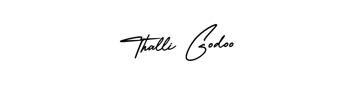 Use a signature maker to create a handwritten signature online. With this signature software, you can design (AmerikaSignatureDemo-Regular) your own signature for name Thalli Godoo. Thalli Godoo signature style 3 images and pictures png