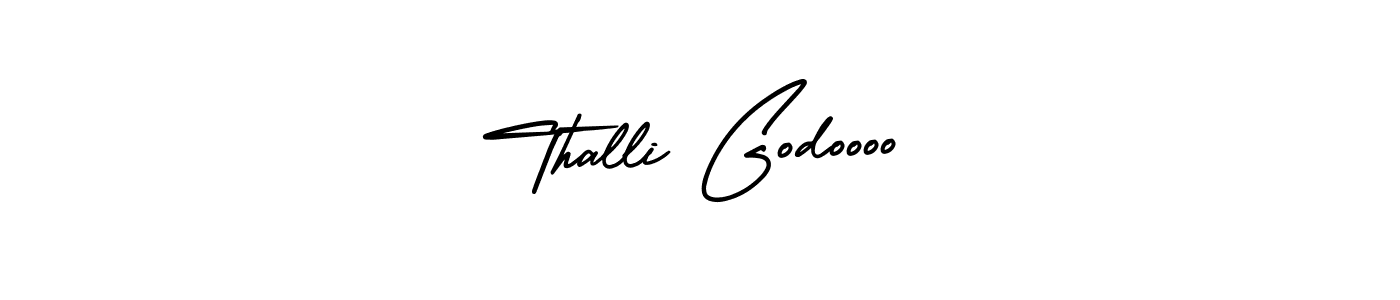 It looks lik you need a new signature style for name Thalli Godoooo. Design unique handwritten (AmerikaSignatureDemo-Regular) signature with our free signature maker in just a few clicks. Thalli Godoooo signature style 3 images and pictures png