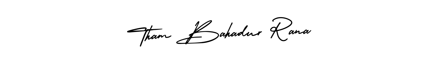 Make a short Tham Bahadur Rana signature style. Manage your documents anywhere anytime using AmerikaSignatureDemo-Regular. Create and add eSignatures, submit forms, share and send files easily. Tham Bahadur Rana signature style 3 images and pictures png