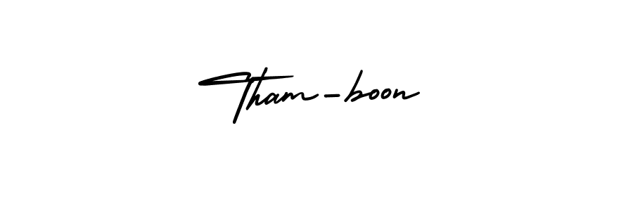 Design your own signature with our free online signature maker. With this signature software, you can create a handwritten (AmerikaSignatureDemo-Regular) signature for name Tham-boon. Tham-boon signature style 3 images and pictures png