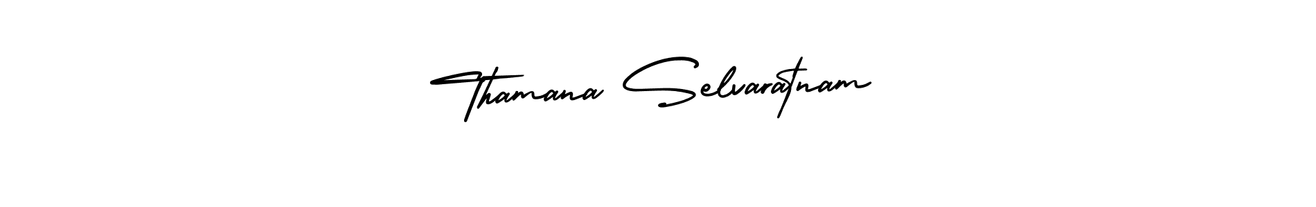 Create a beautiful signature design for name Thamana Selvaratnam. With this signature (AmerikaSignatureDemo-Regular) fonts, you can make a handwritten signature for free. Thamana Selvaratnam signature style 3 images and pictures png