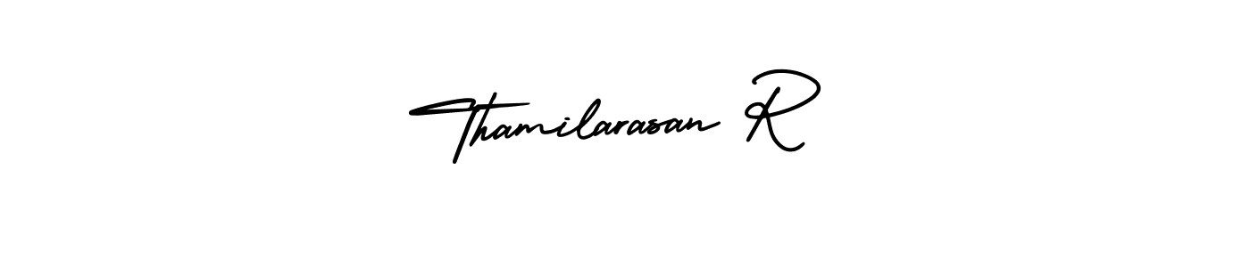 Thamilarasan R stylish signature style. Best Handwritten Sign (AmerikaSignatureDemo-Regular) for my name. Handwritten Signature Collection Ideas for my name Thamilarasan R. Thamilarasan R signature style 3 images and pictures png