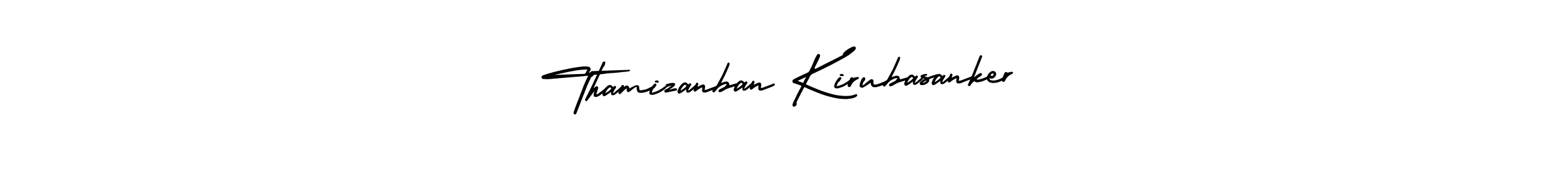 Also we have Thamizanban Kirubasanker name is the best signature style. Create professional handwritten signature collection using AmerikaSignatureDemo-Regular autograph style. Thamizanban Kirubasanker signature style 3 images and pictures png