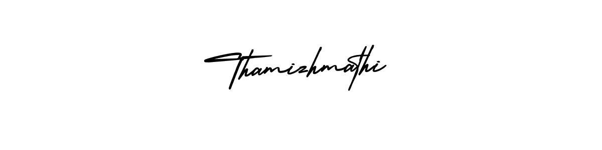 AmerikaSignatureDemo-Regular is a professional signature style that is perfect for those who want to add a touch of class to their signature. It is also a great choice for those who want to make their signature more unique. Get Thamizhmathi name to fancy signature for free. Thamizhmathi signature style 3 images and pictures png