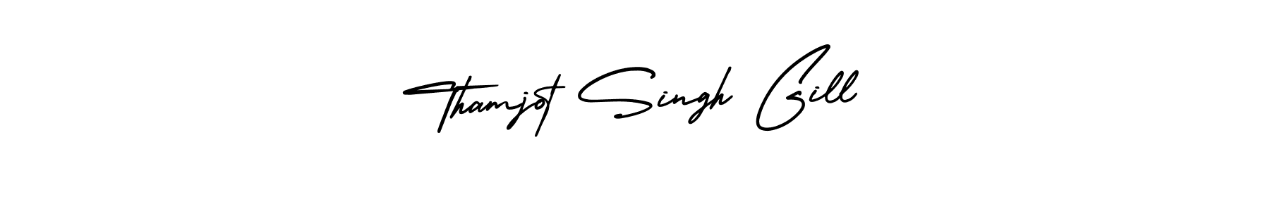 This is the best signature style for the Thamjot Singh Gill name. Also you like these signature font (AmerikaSignatureDemo-Regular). Mix name signature. Thamjot Singh Gill signature style 3 images and pictures png