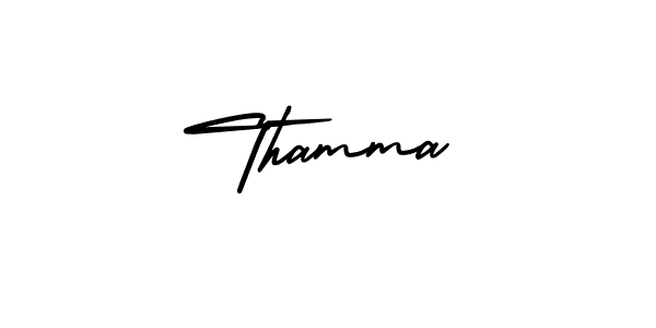 The best way (AmerikaSignatureDemo-Regular) to make a short signature is to pick only two or three words in your name. The name Thamma include a total of six letters. For converting this name. Thamma signature style 3 images and pictures png