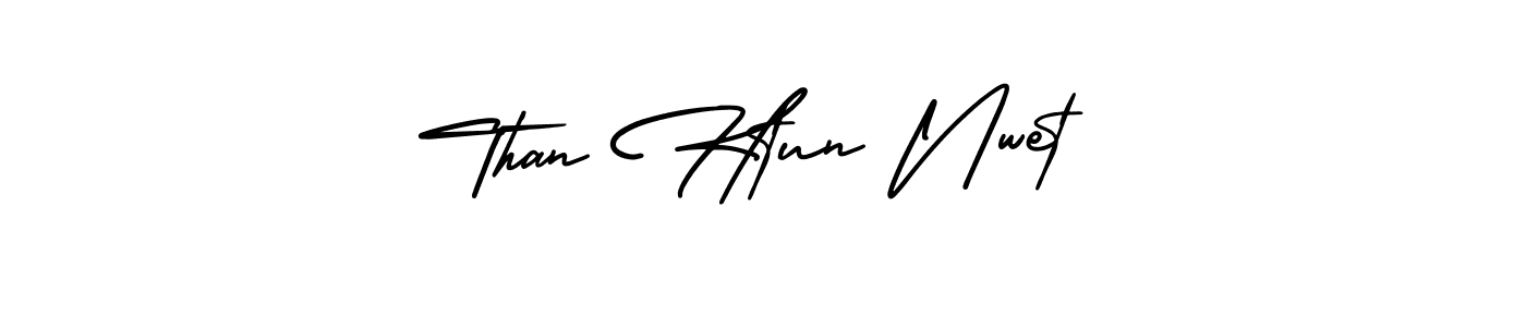 This is the best signature style for the Than Htun Nwet name. Also you like these signature font (AmerikaSignatureDemo-Regular). Mix name signature. Than Htun Nwet signature style 3 images and pictures png