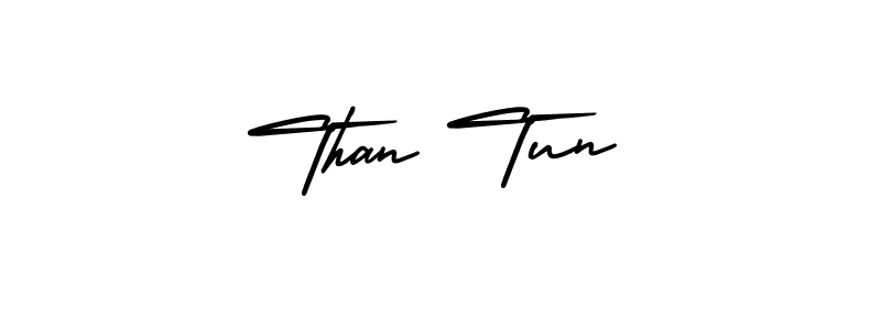 The best way (AmerikaSignatureDemo-Regular) to make a short signature is to pick only two or three words in your name. The name Than Tun include a total of six letters. For converting this name. Than Tun signature style 3 images and pictures png