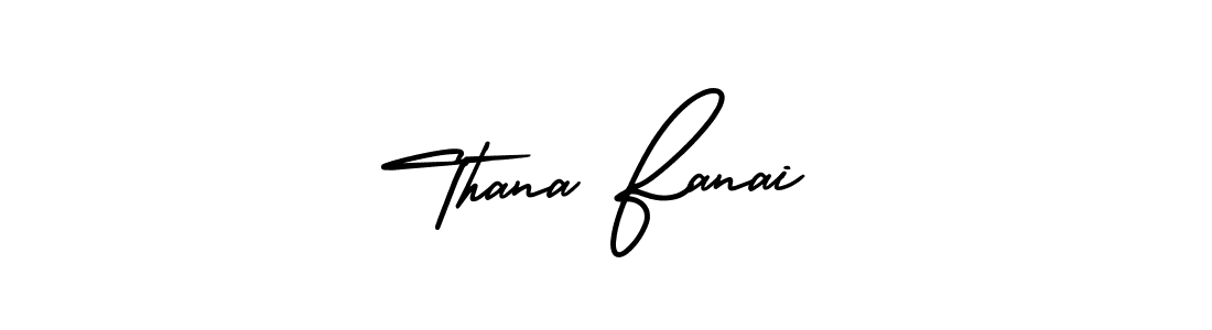Create a beautiful signature design for name Thana Fanai. With this signature (AmerikaSignatureDemo-Regular) fonts, you can make a handwritten signature for free. Thana Fanai signature style 3 images and pictures png