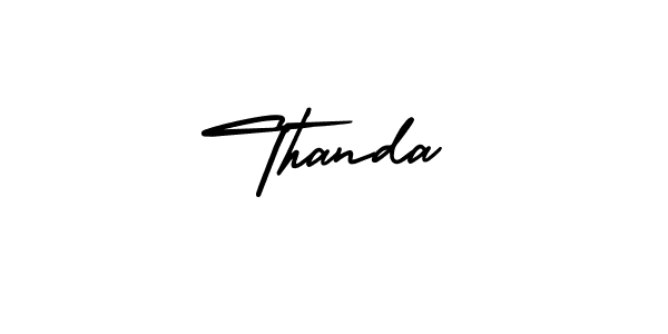 This is the best signature style for the Thanda name. Also you like these signature font (AmerikaSignatureDemo-Regular). Mix name signature. Thanda signature style 3 images and pictures png