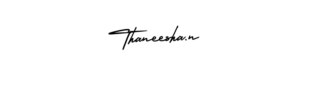 Use a signature maker to create a handwritten signature online. With this signature software, you can design (AmerikaSignatureDemo-Regular) your own signature for name Thaneesha.n. Thaneesha.n signature style 3 images and pictures png