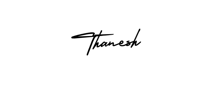 Make a beautiful signature design for name Thanesh. With this signature (AmerikaSignatureDemo-Regular) style, you can create a handwritten signature for free. Thanesh signature style 3 images and pictures png