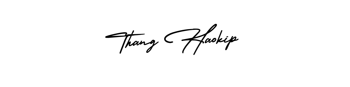 Thang Haokip stylish signature style. Best Handwritten Sign (AmerikaSignatureDemo-Regular) for my name. Handwritten Signature Collection Ideas for my name Thang Haokip. Thang Haokip signature style 3 images and pictures png