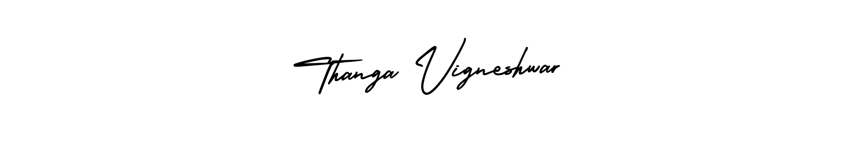 Thanga Vigneshwar stylish signature style. Best Handwritten Sign (AmerikaSignatureDemo-Regular) for my name. Handwritten Signature Collection Ideas for my name Thanga Vigneshwar. Thanga Vigneshwar signature style 3 images and pictures png