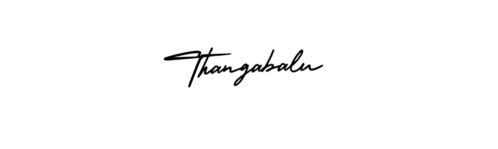 Make a beautiful signature design for name Thangabalu. With this signature (AmerikaSignatureDemo-Regular) style, you can create a handwritten signature for free. Thangabalu signature style 3 images and pictures png