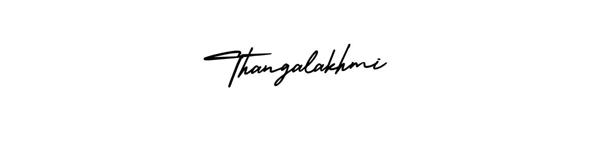 Use a signature maker to create a handwritten signature online. With this signature software, you can design (AmerikaSignatureDemo-Regular) your own signature for name Thangalakhmi. Thangalakhmi signature style 3 images and pictures png