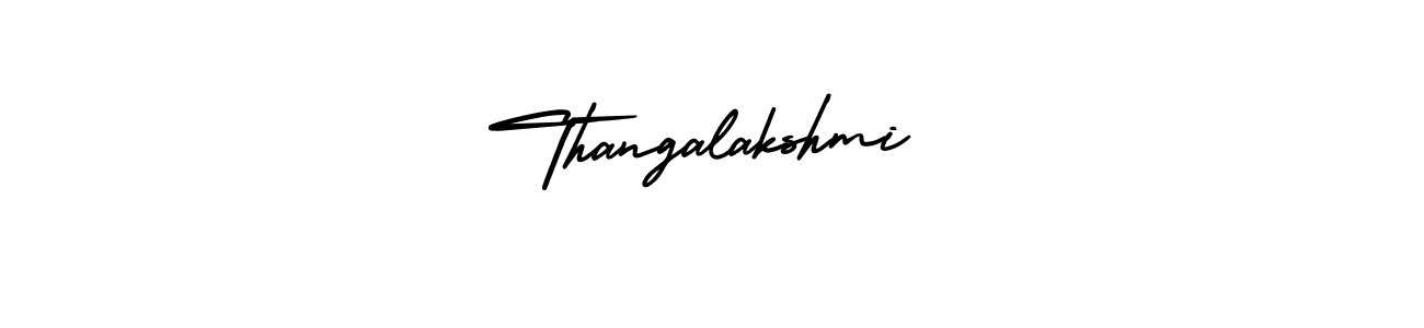 The best way (AmerikaSignatureDemo-Regular) to make a short signature is to pick only two or three words in your name. The name Thangalakshmi include a total of six letters. For converting this name. Thangalakshmi signature style 3 images and pictures png