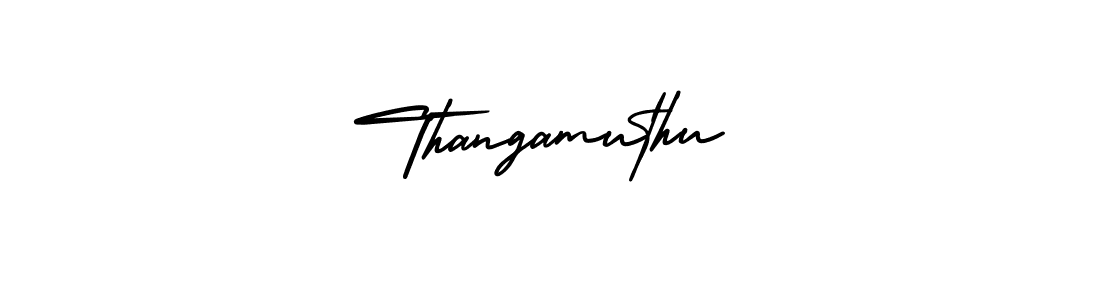 Thangamuthu stylish signature style. Best Handwritten Sign (AmerikaSignatureDemo-Regular) for my name. Handwritten Signature Collection Ideas for my name Thangamuthu. Thangamuthu signature style 3 images and pictures png