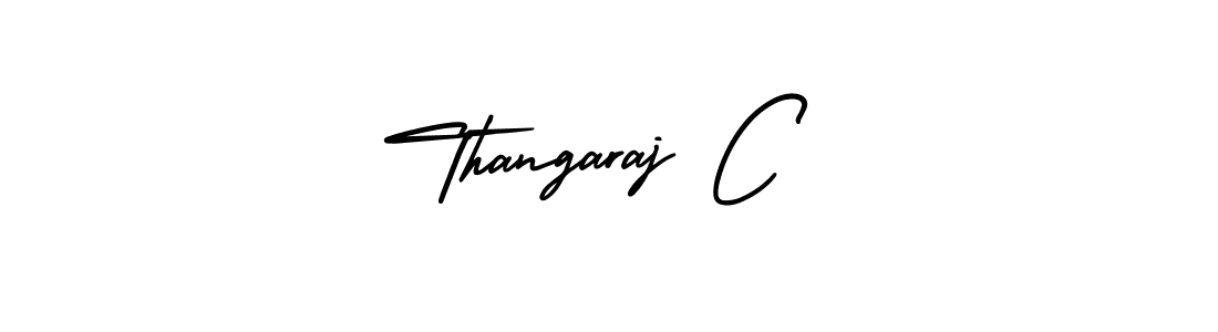 The best way (AmerikaSignatureDemo-Regular) to make a short signature is to pick only two or three words in your name. The name Thangaraj C include a total of six letters. For converting this name. Thangaraj C signature style 3 images and pictures png