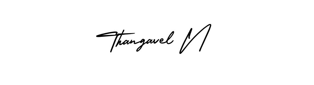 How to Draw Thangavel N signature style? AmerikaSignatureDemo-Regular is a latest design signature styles for name Thangavel N. Thangavel N signature style 3 images and pictures png