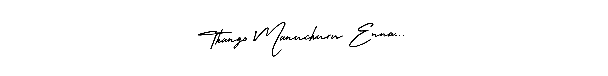 Create a beautiful signature design for name Thango Manuchuru Enna.... With this signature (AmerikaSignatureDemo-Regular) fonts, you can make a handwritten signature for free. Thango Manuchuru Enna... signature style 3 images and pictures png