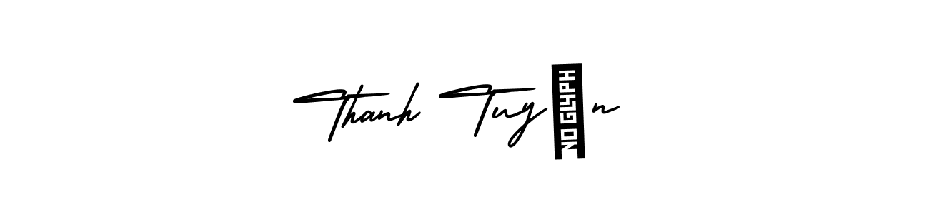 The best way (AmerikaSignatureDemo-Regular) to make a short signature is to pick only two or three words in your name. The name Thanh Tuyền include a total of six letters. For converting this name. Thanh Tuyền signature style 3 images and pictures png