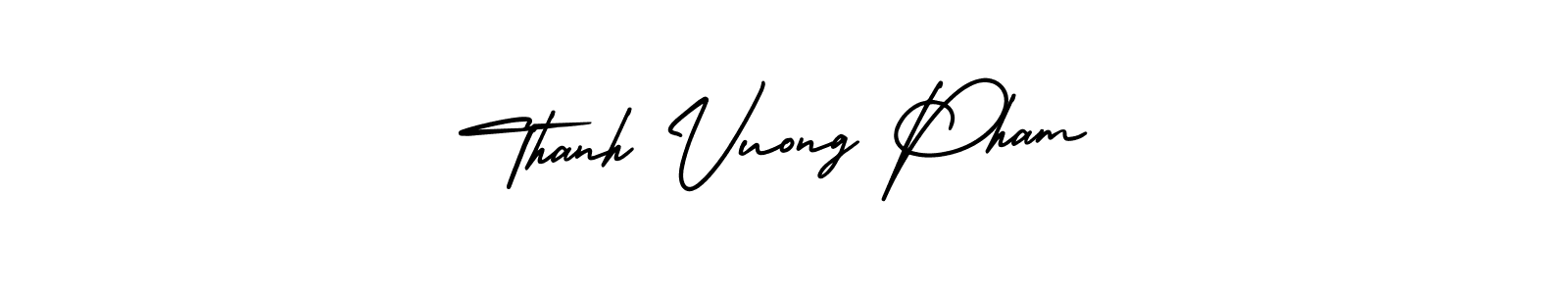 How to make Thanh Vuong Pham name signature. Use AmerikaSignatureDemo-Regular style for creating short signs online. This is the latest handwritten sign. Thanh Vuong Pham signature style 3 images and pictures png