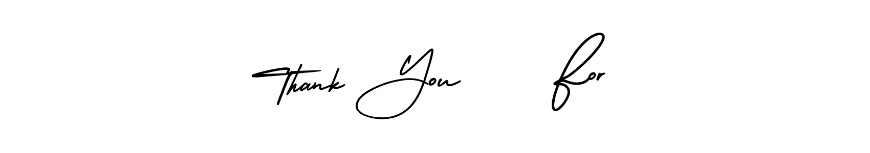 Use a signature maker to create a handwritten signature online. With this signature software, you can design (AmerikaSignatureDemo-Regular) your own signature for name Thank You     For. Thank You     For signature style 3 images and pictures png