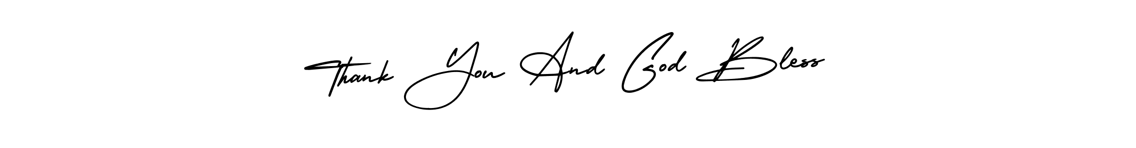 How to make Thank You And God Bless signature? AmerikaSignatureDemo-Regular is a professional autograph style. Create handwritten signature for Thank You And God Bless name. Thank You And God Bless signature style 3 images and pictures png