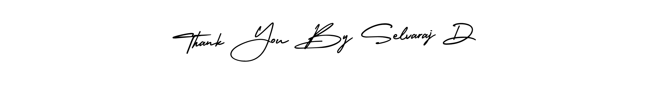 Thank You By Selvaraj D stylish signature style. Best Handwritten Sign (AmerikaSignatureDemo-Regular) for my name. Handwritten Signature Collection Ideas for my name Thank You By Selvaraj D. Thank You By Selvaraj D signature style 3 images and pictures png