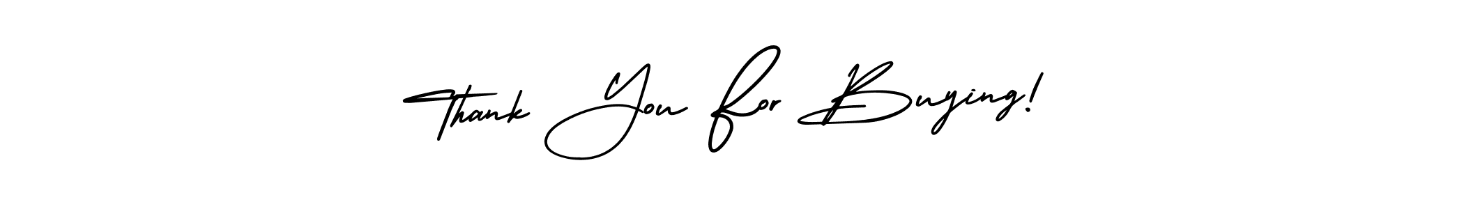 Use a signature maker to create a handwritten signature online. With this signature software, you can design (AmerikaSignatureDemo-Regular) your own signature for name Thank You For Buying!. Thank You For Buying! signature style 3 images and pictures png