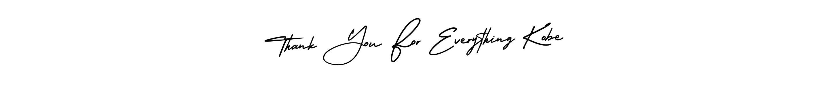 You can use this online signature creator to create a handwritten signature for the name Thank You For Everything Kobe. This is the best online autograph maker. Thank You For Everything Kobe signature style 3 images and pictures png