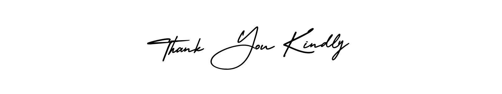 The best way (AmerikaSignatureDemo-Regular) to make a short signature is to pick only two or three words in your name. The name Thank You Kindly include a total of six letters. For converting this name. Thank You Kindly signature style 3 images and pictures png