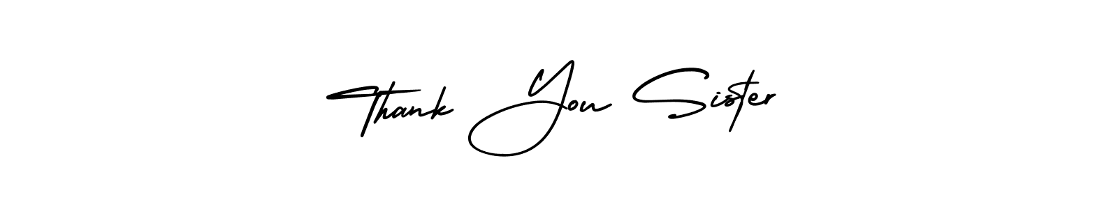 if you are searching for the best signature style for your name Thank You Sister. so please give up your signature search. here we have designed multiple signature styles  using AmerikaSignatureDemo-Regular. Thank You Sister signature style 3 images and pictures png