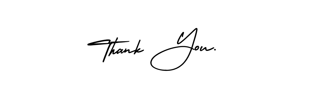 You should practise on your own different ways (AmerikaSignatureDemo-Regular) to write your name (Thank You.) in signature. don't let someone else do it for you. Thank You. signature style 3 images and pictures png