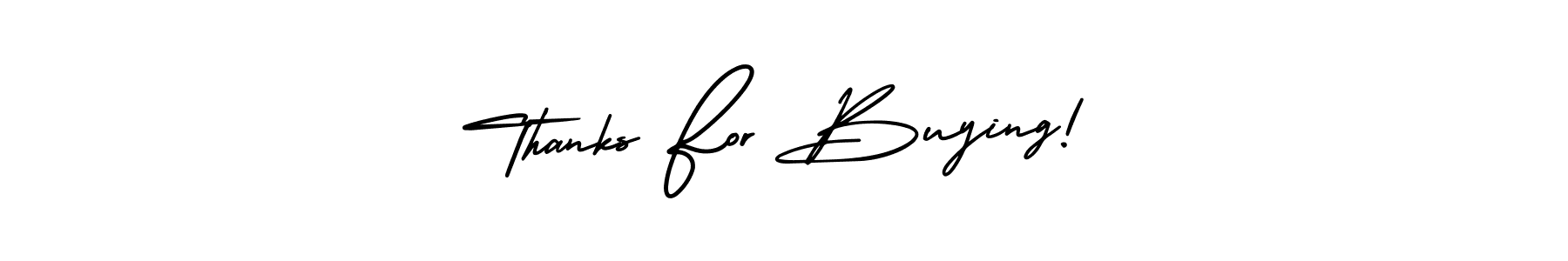 How to Draw Thanks For Buying! signature style? AmerikaSignatureDemo-Regular is a latest design signature styles for name Thanks For Buying!. Thanks For Buying! signature style 3 images and pictures png